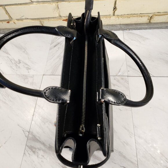 Like New Kate Spade Staci Black Saffiano Shoulder Bag Purse - Picture 10 of 14